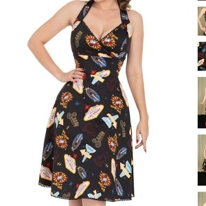 RARE HTF NWT Viva Las Vegas Lucy rockabilly dress